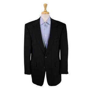 John W Nordstrom Loro PIana 100% Cashmere 2-Btn Blazer Jacket Flannel 44L